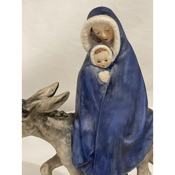 Vintage Goebel Mary Baby Jesus on Donkey‎ 1959 Christian Nativity Figurine 7.5" - Picture 7 of 9
